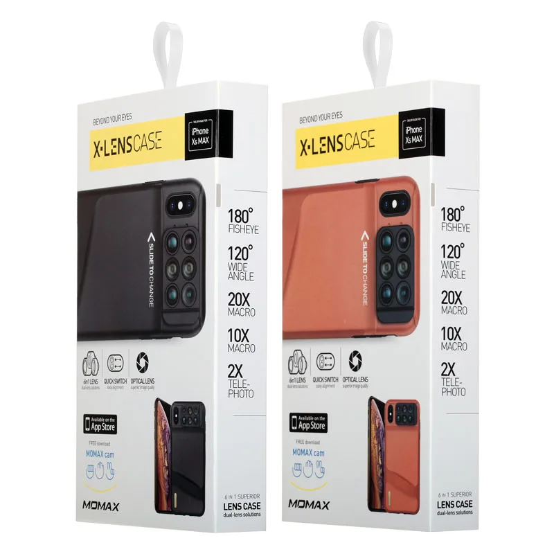 Чехол для Камеры MOMAX iosPhone XS MAX joy(3 раза 1) обновленный Объектив SLR для мобильного телефона, система 6 линз, пять видов спецэффектов