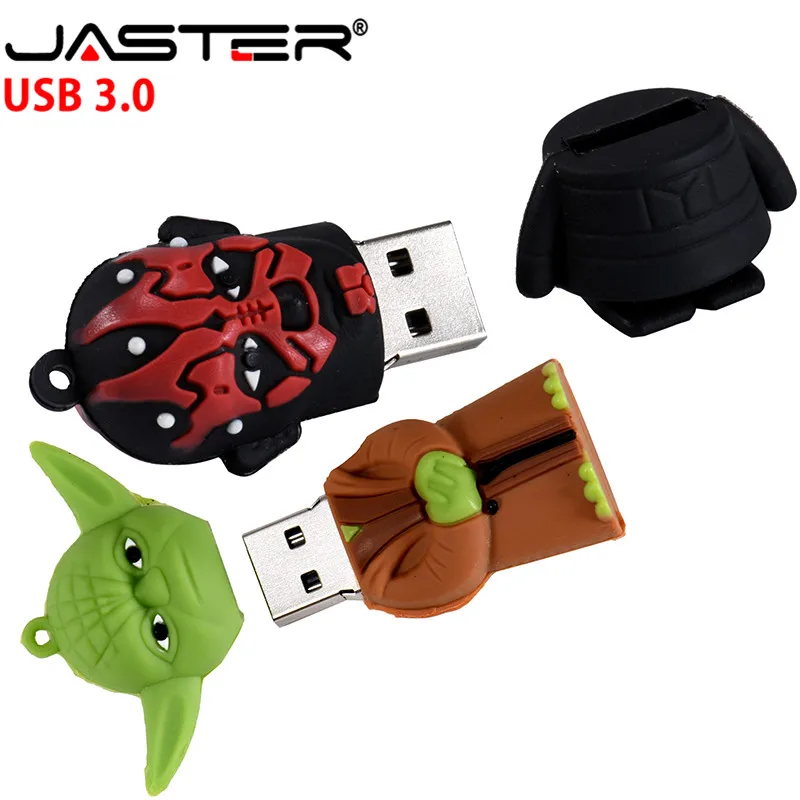 JASTER флеш-накопитель USB 3,0, Звездные войны, 4 ГБ/8 ГБ/16 ГБ/32 ГБ/64 ГБ, война, Темный Дарт Вейдер, йода, флешка, карта памяти, u-диск