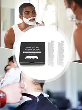 100pcs/box Of Folding Shaving Shaver Blades Single-sided Razor Blades For Barbershop Folding Hairdresser Blades