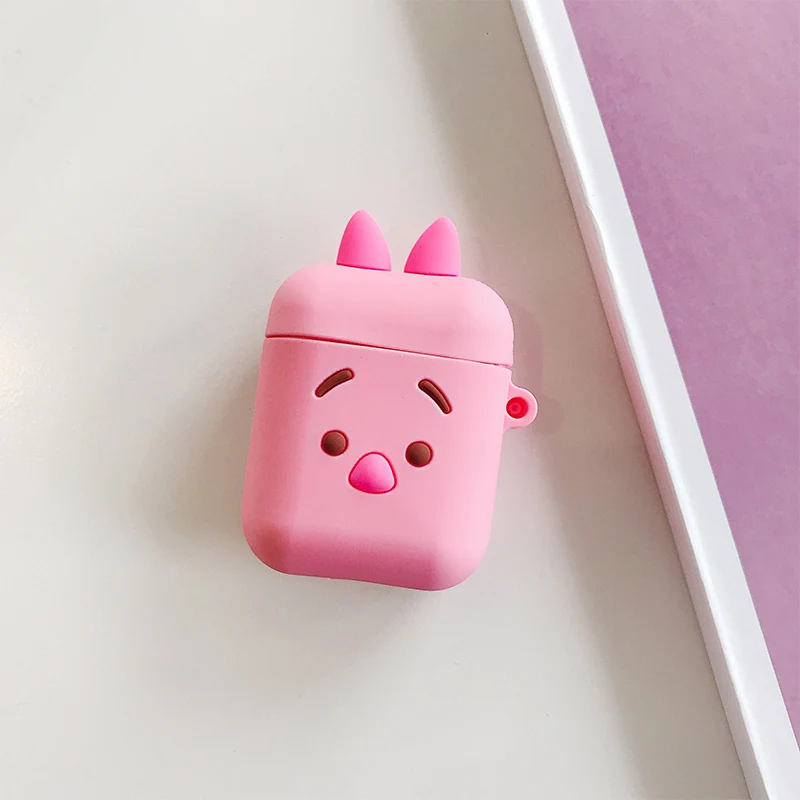 Серый Силиконовый чехол для airpods 2 airpods, чехол с милым единорогом, розовый мультяшный защитный чехол, беспроводной чехол для наушников air pods 2, чехол - Цвет: Серый
