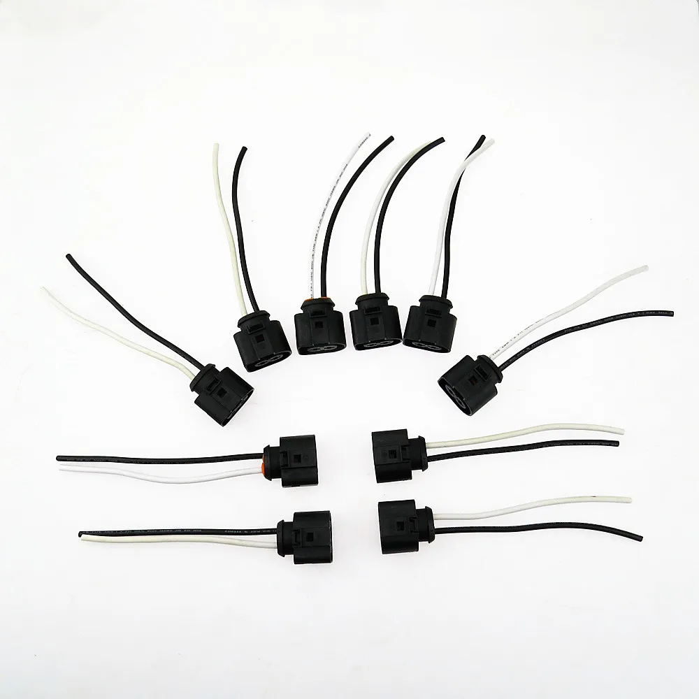 

SCJYRXS 10Pcs 2 Pin 6 Teeth 12 Teeth Parking HandBrake Servomotor Pigtail Cable Harness Plug For Seat Q3 A6 1J0 937 773