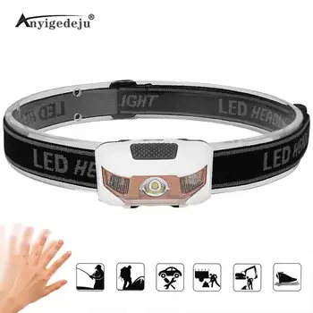 

Mini Headlight AAA Battery Powered Red Light Flash White Headlamp XBD LED Head Light Torch Emergency Lantern For Night Fishing