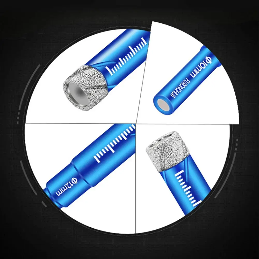 Diamond Coated Drill Bit Set 6mm 8mm10mm 12mm 14mm 16mm Tile Marble Glass Ceramic Hole Saw Marble Cutter Drilling Bit Power Tool