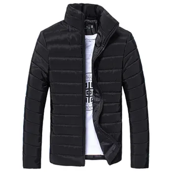 

Men's Jackets Thin Man's Jackets And Coats Winter Brand Men Cotton Stand Zipper Warm Winter Thick Coat Jacket Men's Coat