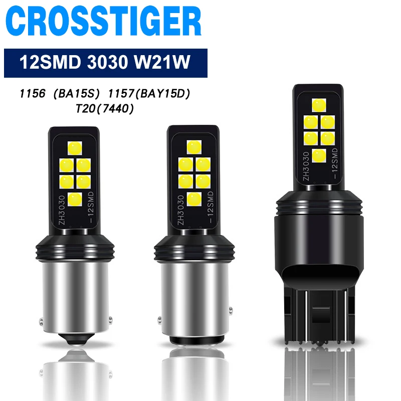 

2x LED Car Reserve Signal Brake Light Bulb 1156 P21W BA15S 1157 P21/5W BAY15D T20 W21W 7440 W21/5W 7443 BAU15S Turn Signal Bulbs