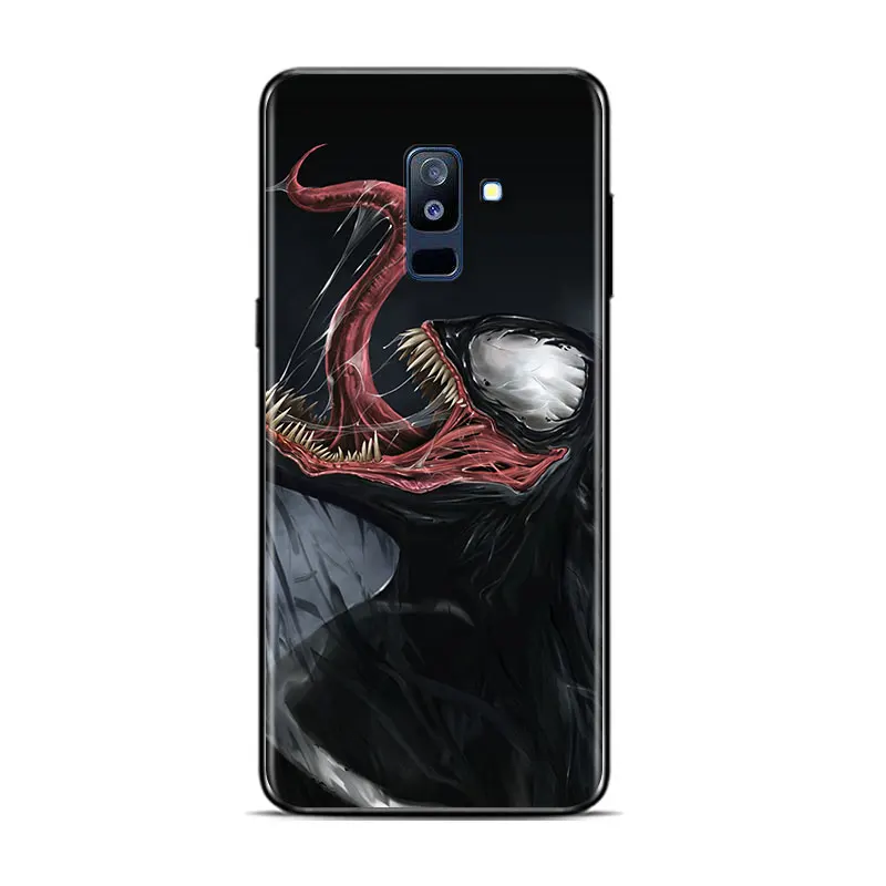 silicone cover with s pen Phone Case For Samsung A8 A9 Star A7 A9 A6 Plus 2018 A3 A5 2017 2016 A750 A6S A8S Marvel-venom- Black Soft Cover kawaii phone cases samsung Cases For Samsung