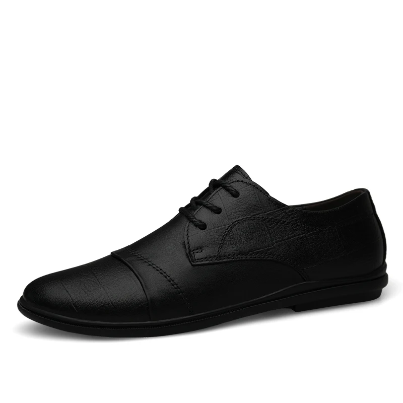 

Men Genuine Leather Shoes Comfortable Lace Up with Fur Man Fashion Soft Sneakers Outdoor Male Loafers Luxury Brown Black