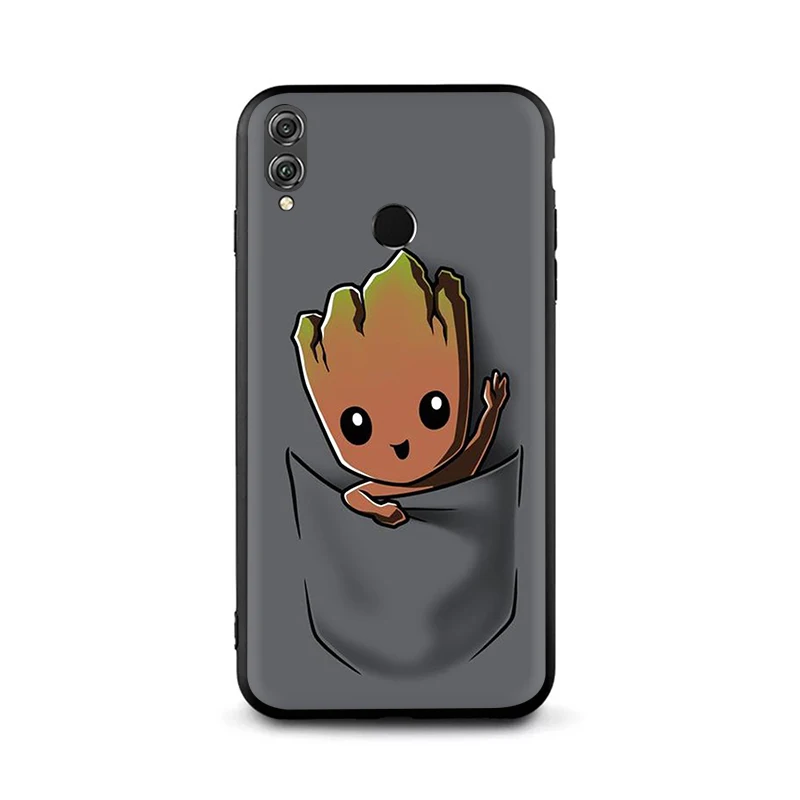 B8 EWAU Marvel милый мультфильм Грут силиконовый чехол для телефона для Huawei Honor 6a 7A Pro 7C 7X8X8 9 Note 10 Lite view 20 9X Pro - Цвет: B8