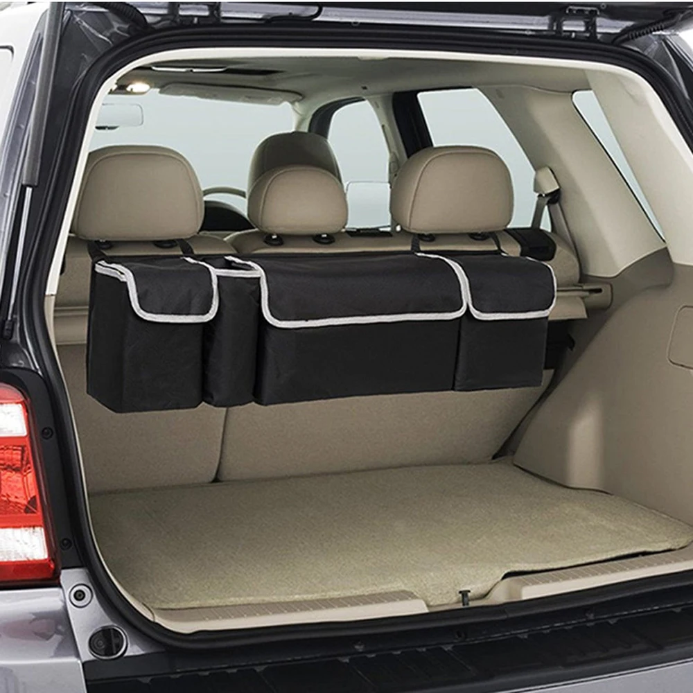 Car Trunk Organizer Backseat Storage Bag High Capacity Car Seat Back Organizers Interior Accessories Outdoor storage box