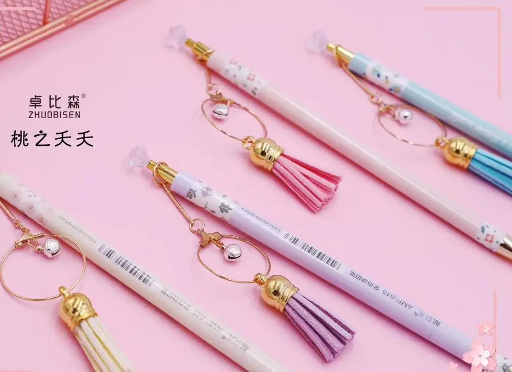 Peach blossom подвеска автоматический карандаш Мультфильм школьный подарок студенческий механический карандаш 0,5 мм ручка для письма рекламная ручка 40 шт./лот