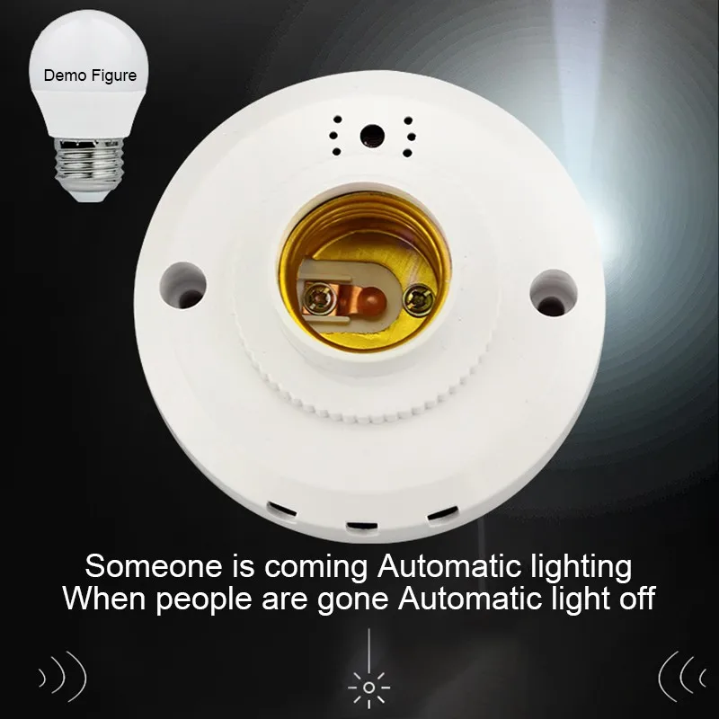 ZUCZUG Energy Saving Threaded Wallplate Switch Accessories E27 LED Smart Voice Control Delay Lnduction Switch Accessories