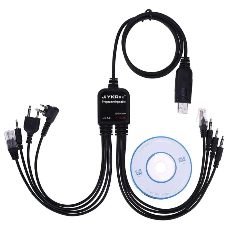 8 в 1 USB кабель для программирования для Baofeng для Motorola, для Kenwood TYT QYT несколько радио 1,3 m/4,26 ft