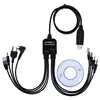 8 in 1 USB Programming Cable Baofeng for Motorola Kenwood TYT QYT multiple Radio 1.3m/4.26 ft