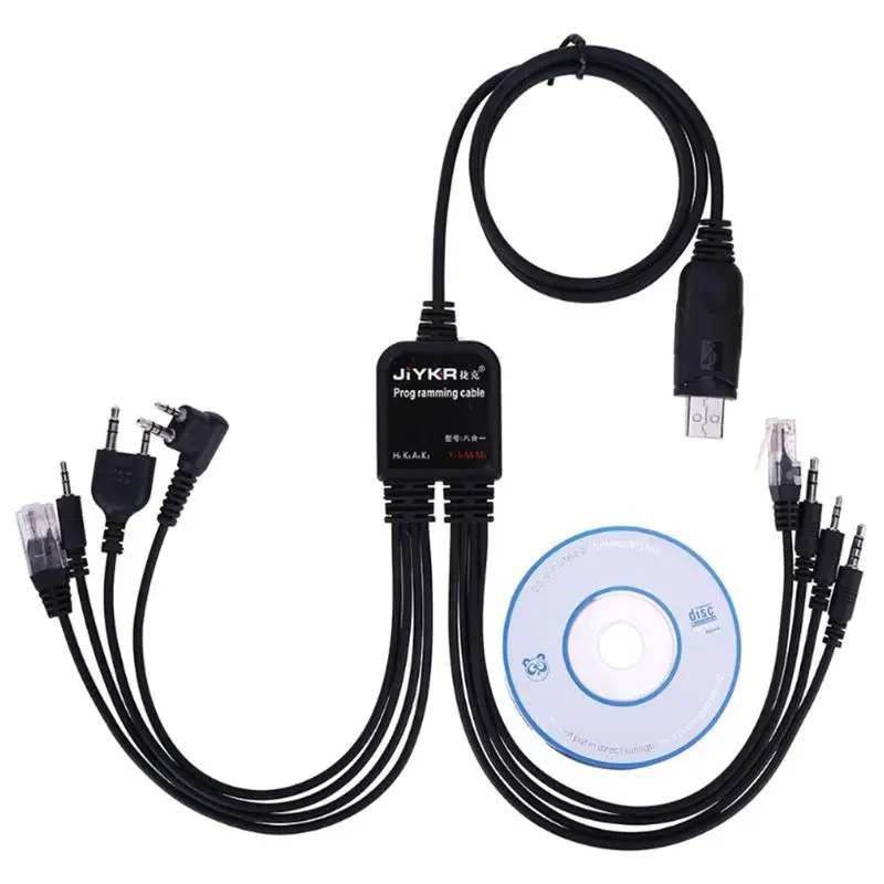 USB-кабель 8 в 1 для программирования Baofeng Motorola Kenwood TYT QYT несколько радиостанций 3 м/4
