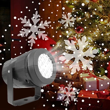 

Christmas Decoration Lamp LED Rotating Laser Projector Light Snowflake Falling Landscape Projection Light Mall Scene Layout