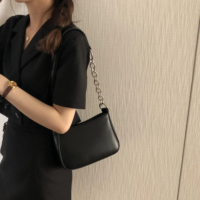 black baguette bag