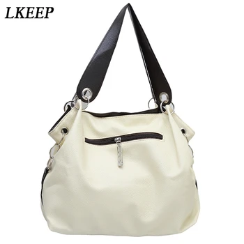 

2018 Fashion Soft PU Leather Bags Zipper Messenger Bag/ Splice Grafting Vintage Shoulder Crossbody Bags Women Versatile Handbag