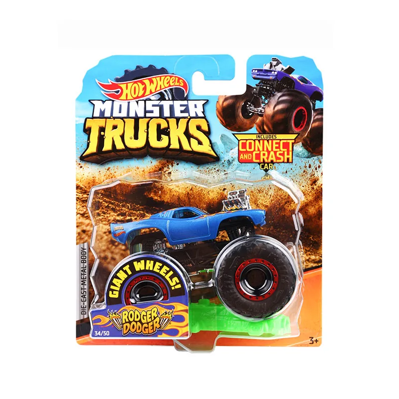 RODGER DODGER Hotwheels 1: 64 автомобиль игрушка монстр грузовики ассортимент металлические автомобили игрушка Lover коллекция FYJ44 Singel посылка для больших шин горячие колеса подарок - Цвет: RODGER DODGER
