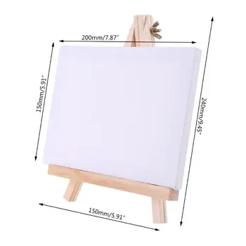 

Mini Canvas Natural Wood Easel Set For Art Painting Drawing Craft Wedding Supply L41F