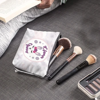 

Cosmetic Organizer Bag Makeup bag Printing Llama Zipper Bag Fashion Women Multifunction Beauty Bag Cartoon Alpaca Makeup Pink