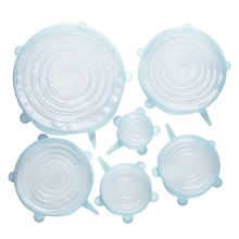 12 упаковок силиконовых Растягивающихся крышек, прочная расширяемая Крышка для хранения пищи для выпечки в виде желудка, контейнер для еды