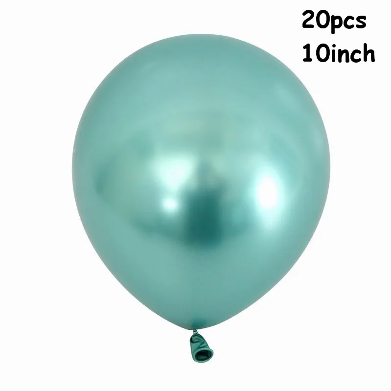 20pcs green 50 шт. 12 дюймов темно-синие шары с золотыми конфетти, набор металлических золотых жемчужных белых воздушных шаров, украшения для свадьбы, дня рождения, вечеринки, Globos - Цвет: 20pcs green