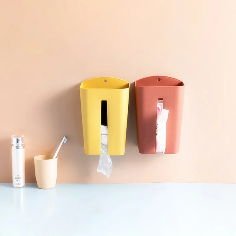 

Household Wall-mounted Storage Box Kitchen Small Things Organizer Plastic Bag Storage Box