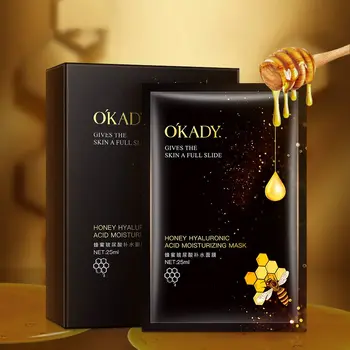 

10pcs Hydrating Hyaluronic Acid Honey Facial Mask Brightens Skin Shrinking Pores Face Mask