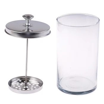 

1X Disinfection cup 6 Inch Manicure Tools Container Sanitizer Glass Jar Nail Cup 2 sizes