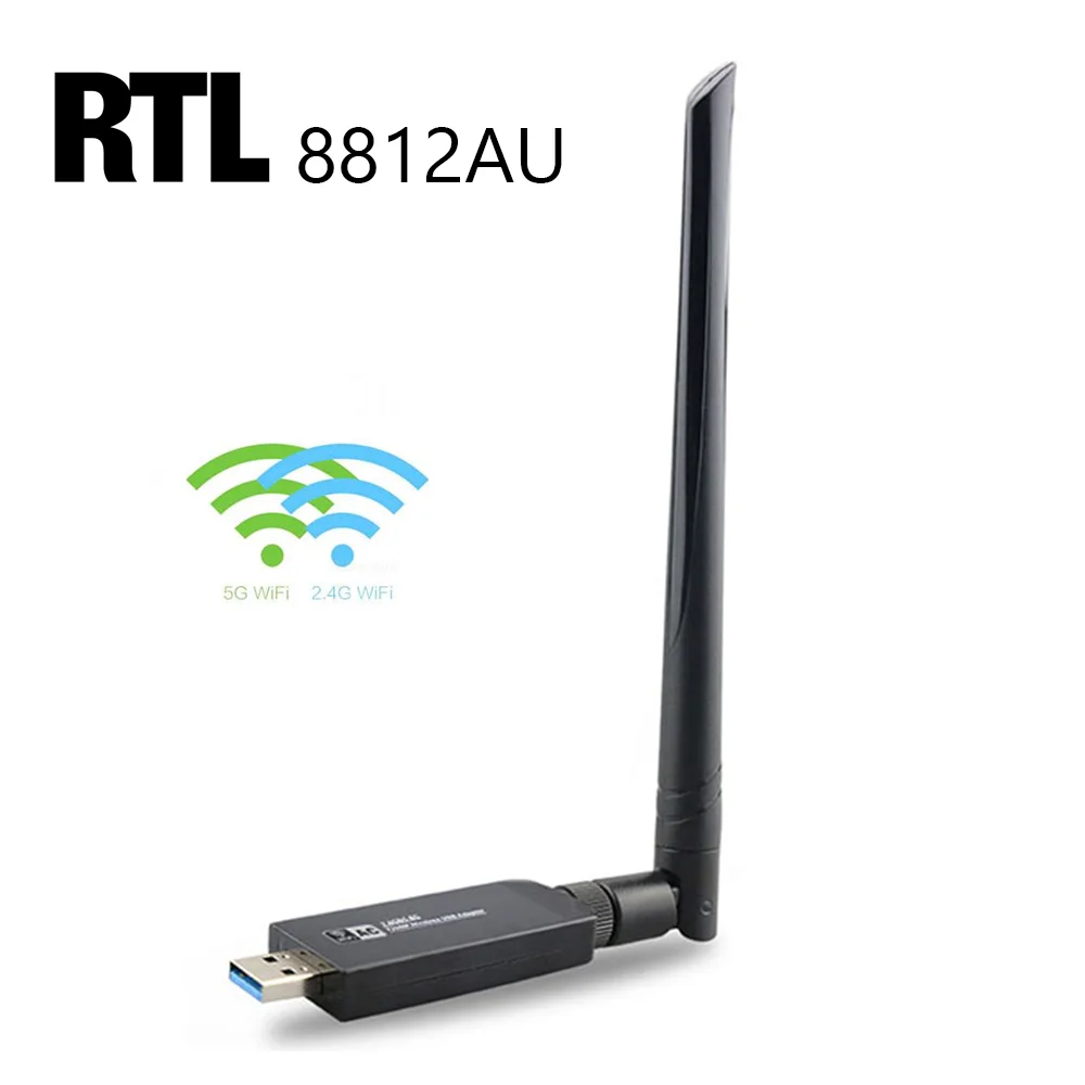 Wireless Ac Wifi Adapter 1200mbps Usb3.0 Wifi Dongle Rtl8812au Chipset 5ghz Wireless  Card For Kali Linux Pentesting - Network Cards - AliExpress