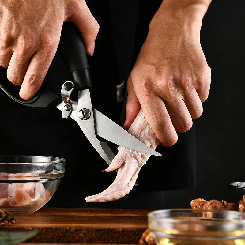 Multifunctional Stainless Steel Kitchen Scissors Poultry Shears Tool Chicken and Duck Bone Seafood Scissors
