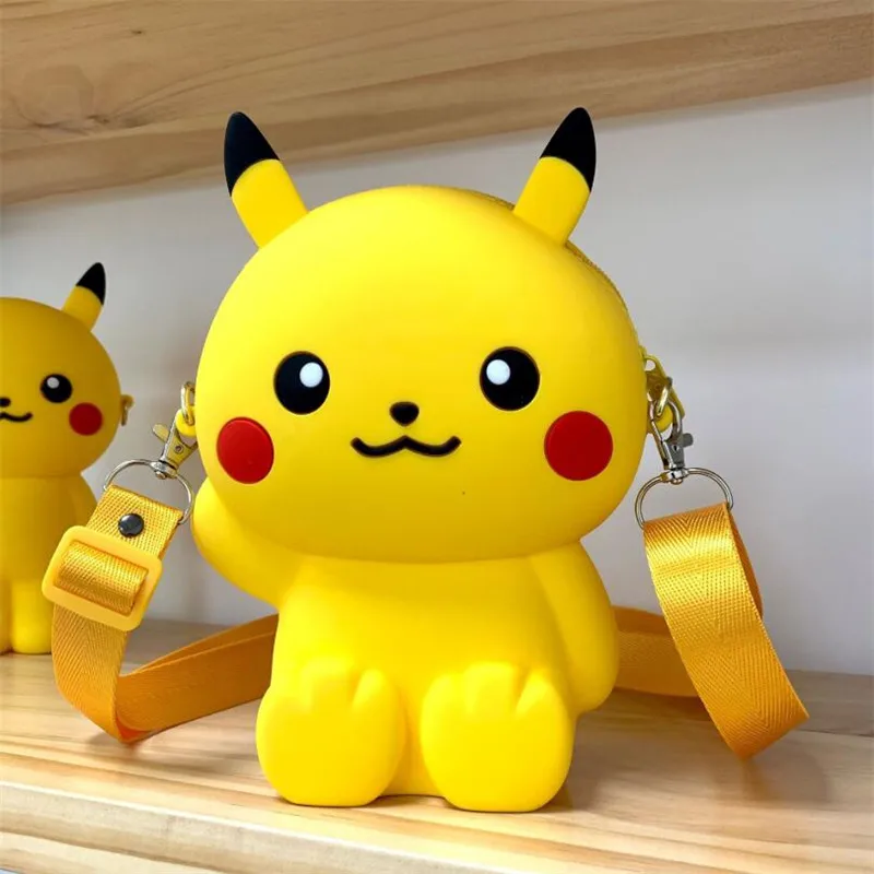 

Women Super Cute Pokemon Messenger Phone Bag Pikachu Girl Cartoon 3D Coin Purse Maid Single Shoulder Bag Funny Gift