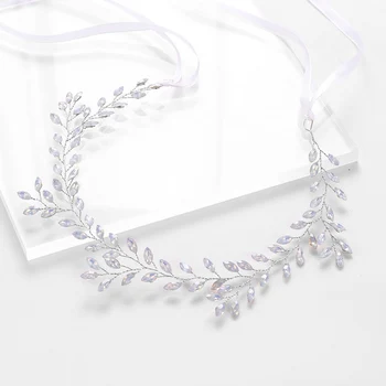 

Cute Headdress Handmade Crystal Rhinestone Silver Color Gold Color Headband Women Headpeice Tiara Bride Garland Wedding Jewelry