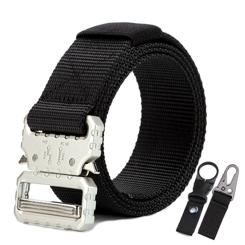 

Nylon Tactical Belt Military Metal Automatic Buckle Adjustable Length Quick Release Quick-drying Luxury Army Belt Accessories
