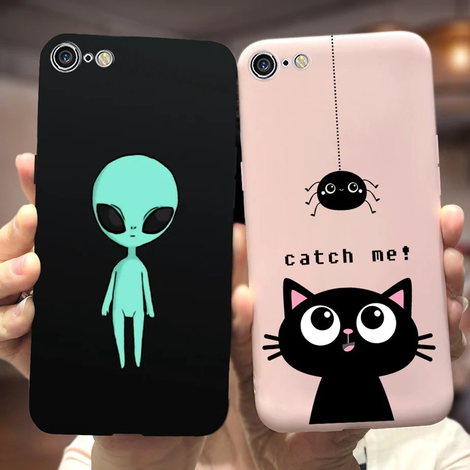 Adorable Cartoon Silicone Phone Case - Soft TPU Back Cover