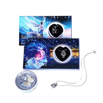 

12 Zodiac Sign Pendant Necklace Gift Box Set DIY Natural Freshwater Aquaculture wedding gifts for guests