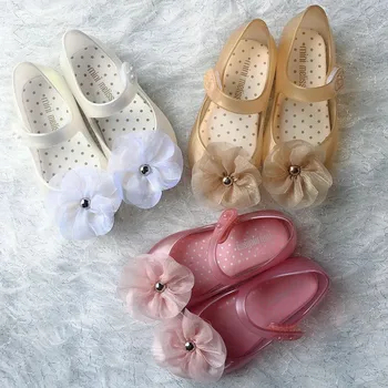 

Girls Mini Melissa Shoes New Flower Kids Jelly Sandals Tollder Kids Girl Princess Sandals Melissa PVC Shoes Rose Teacup