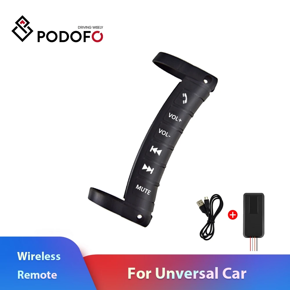  Podofo Drahtlose Fernbedienung Verwendung zu DVD GPS Player Lenkrad Fernbedienung Taste für Univers