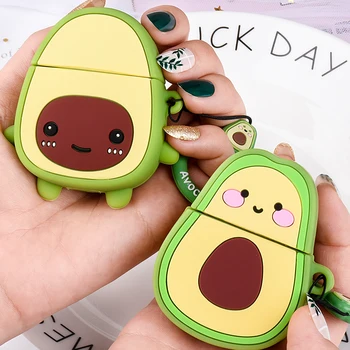 

3D cartoon avocado bearearphone protective sleeve earphone accessories for Airpods 1 2 i14 i18 i30 i90 PRO TWS