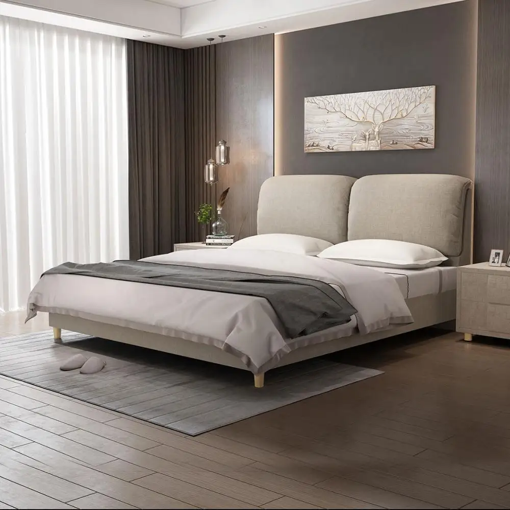 RAMA DYMASTY модная ткань мягкая кровать современный дизайн bett cama Мода Король/Королева