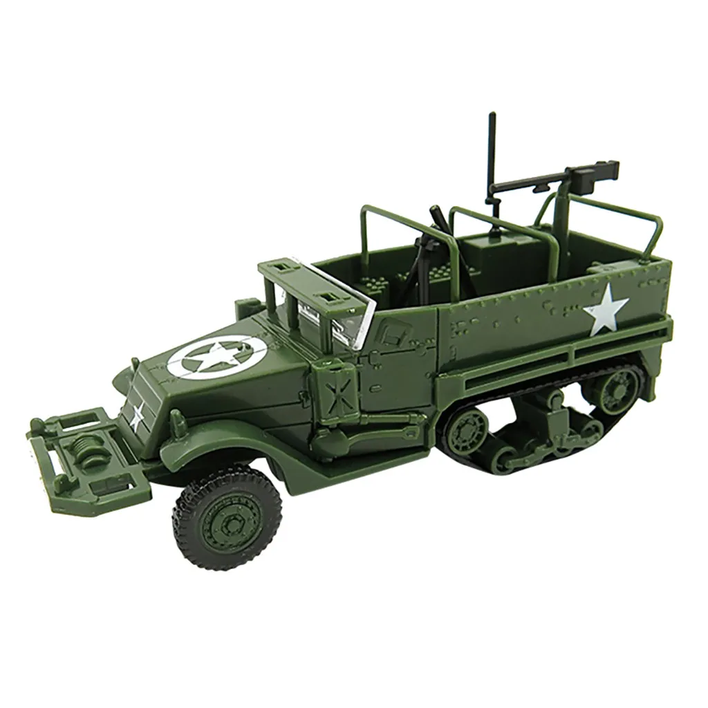 

M3 Armored Vehicle 1/72 World War II Glue Free Assembly Model DIY Military Chariot Toy Collection Kids Gift Military Vehicle Car