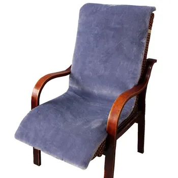 

Artificial Wool Back Seat Cushion Rectangle Square Faux Fur Armchairs Pad Office Recliner Chair Bench Cushions