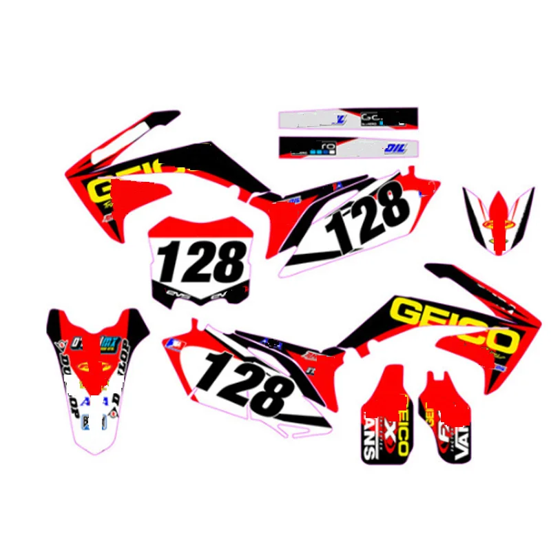 10-13 CRF250R индивидуальный комплект команда обтекатель графика наклейки набор наклейка для Honda CRF250 R CRF250 2010 2011 2012 2013