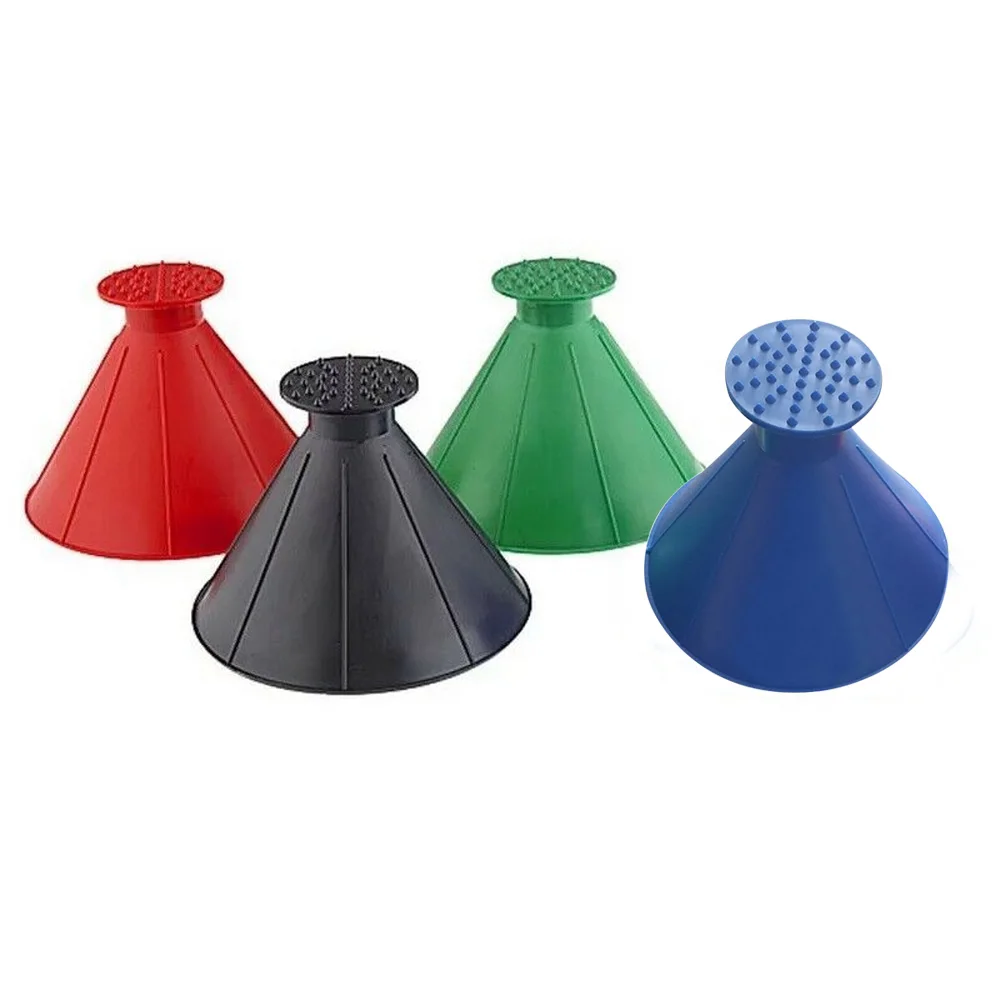 

1pc Auto Car Magic Window Windshield Car Ice Scraper Shaped Funnel Snow Remover Deicer Cone Deicing Tool Window Glass Cleaning