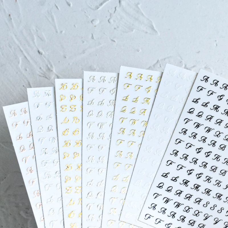 1pcs Roman Letter Nail Stickers Alphabet Design Self Adhesive Decal Manicure Decoration nail stickers nail decals nail art decoration