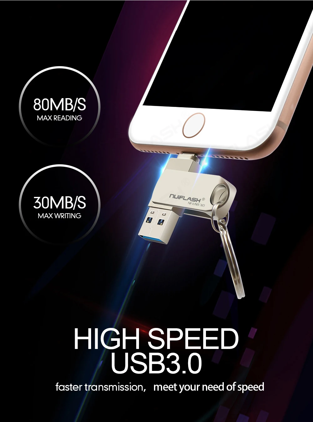 Usb флеш-накопитель для iPhone 6/6s/6plus/7/7plus/8/X Usb/Otg/Lightning 2 в 1 флеш-накопитель для iOS внешних устройств хранения