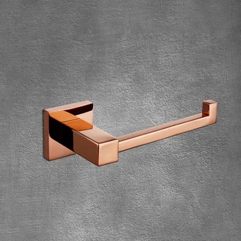 

Stainless Steel Rose Gold Square with Hook Tissue Holder Wall-mounted Kitchen Bathroom Accessories 10 Year Bathroom/kitchen