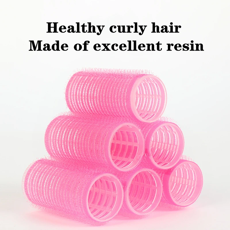 Hair Styling Tool Hair Curling Tools Hair Rollers 6Pcs/Pack Self Grip Hair Curlers Salon Dressing Curlers Jumbo Size Sticky Cling Style