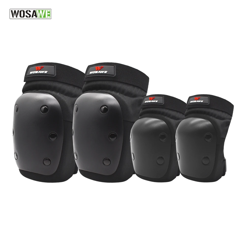 Wosawe 4pcs Elbow Knee Protectors Pp Shell Knee Brace Support Joelheira
