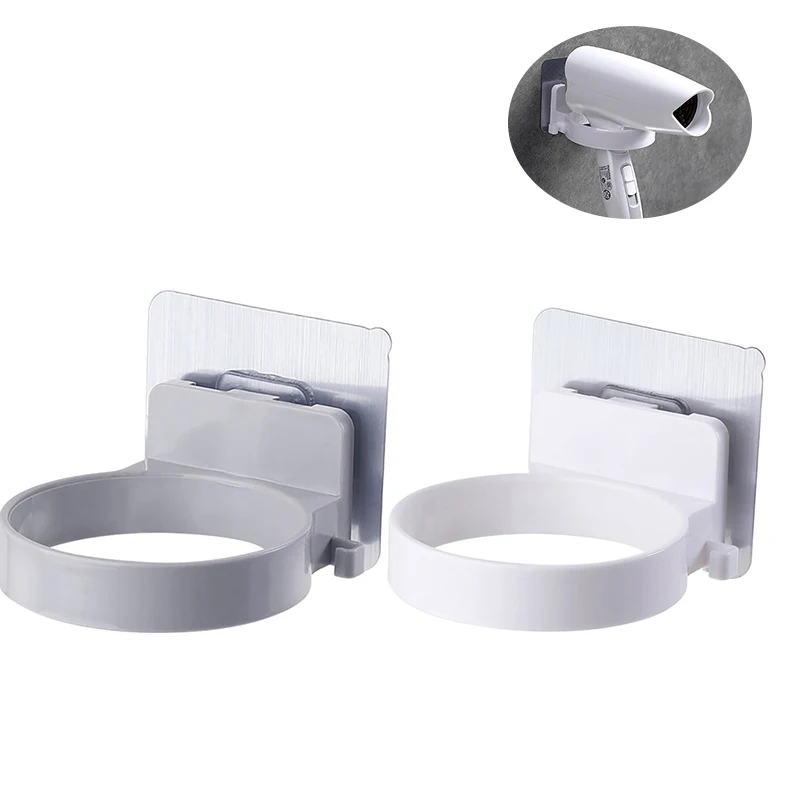 Hair Dryer Holder 1PC Hair Dryer Holder Shelf Storage Wall mounted Hairdryer Rack Organizer ABS Bathroom Fixture Hardware Home Toilet Accessories